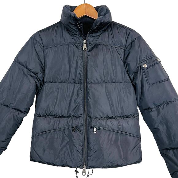 Martin + OSA Duck Down Puffer Jacket Vertical Zip Pockets Black - XS - Picture 1 of 8